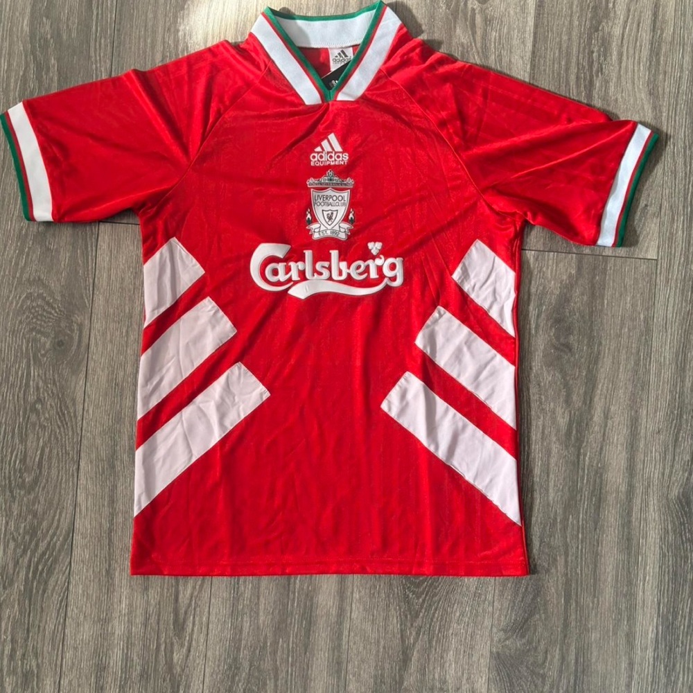 Adidas Kids Red and White Soccer Jersey